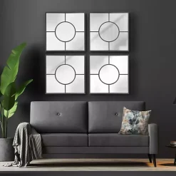 Clearance Kirklands Home Graphite Metal Geometric Square Wall Mirror