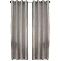 Discount Kirklands Home Graphite Stripe Single Curtain Panel, 84 in.