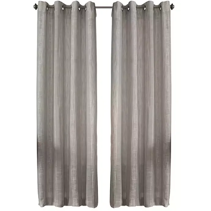 Discount Kirklands Home Graphite Stripe Single Curtain Panel, 84 in.