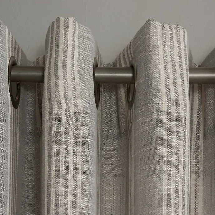Discount Kirklands Home Graphite Stripe Single Curtain Panel, 84 in.