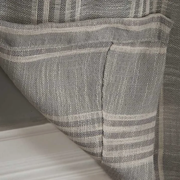 Discount Kirklands Home Graphite Stripe Single Curtain Panel, 84 in.