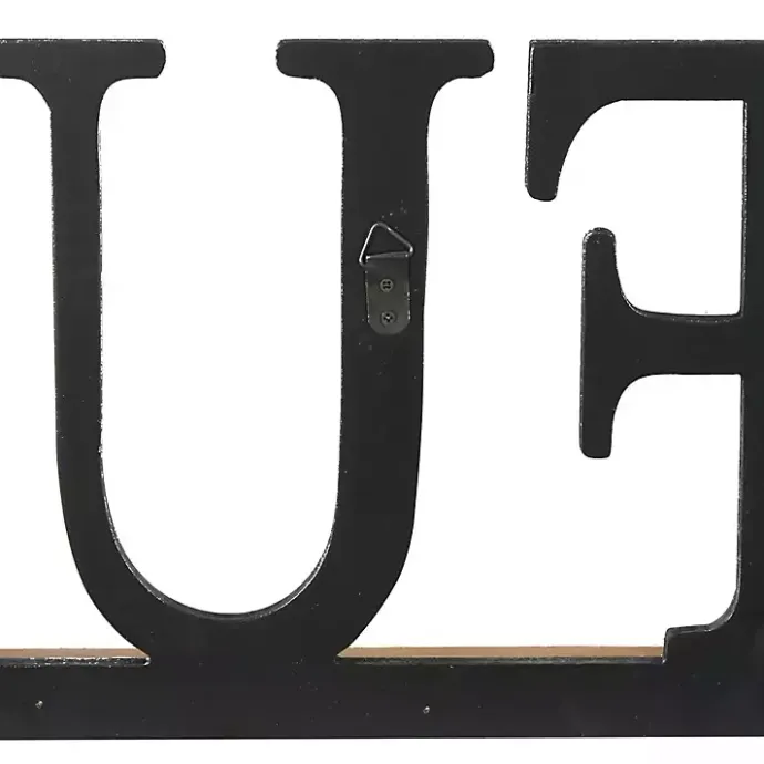 Kirklands Home Grateful Wood Wall Plaque Black