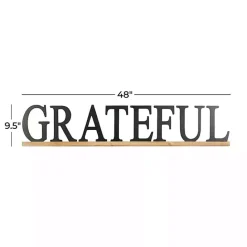 Kirklands Home Grateful Wood Wall Plaque Black