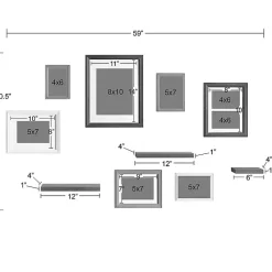 Best Kirklands Home Gray & Navy 10-pc. Gallery Wall Frame & Shelf Set
