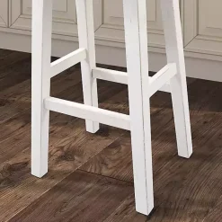 New Kirklands Home & White Cooper Counter Stools, Set of 2 Gray
