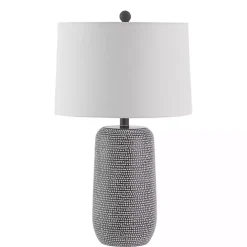 Hot Kirklands Home Gray & Dots Celvin Table Lamp White