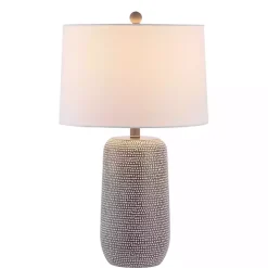 Hot Kirklands Home Gray & Dots Celvin Table Lamp White