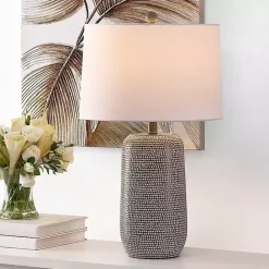 Hot Kirklands Home Gray & Dots Celvin Table Lamp White