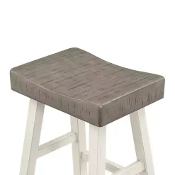 Best Kirklands Home & White Wood Counter Stools, Set of 2 Gray