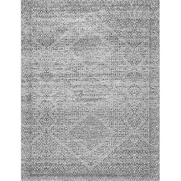 Clearance Kirklands Home Gray Abstract Pattern Washable Area Rug, 3x5