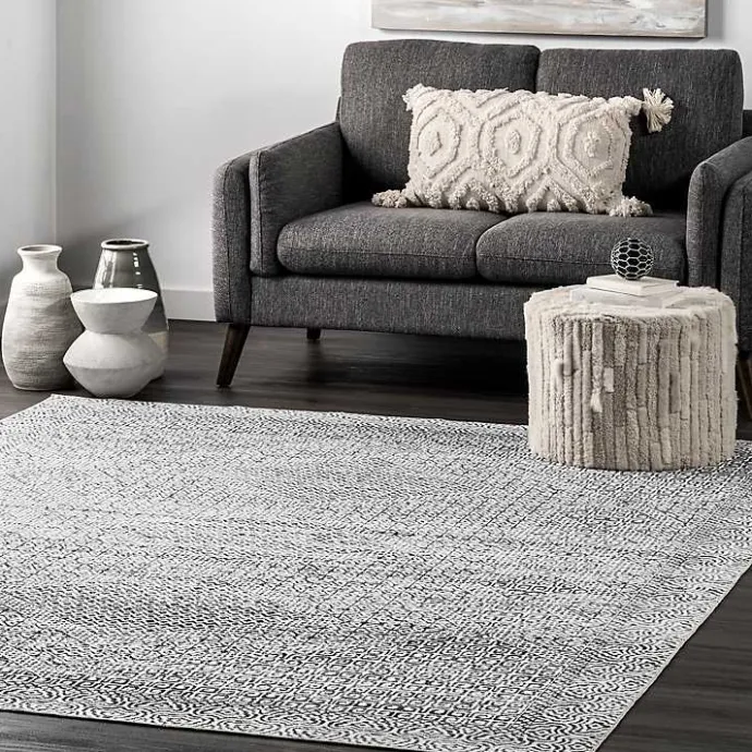 Clearance Kirklands Home Gray Abstract Pattern Washable Area Rug, 3x5