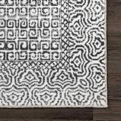 Clearance Kirklands Home Gray Abstract Pattern Washable Area Rug, 3x5