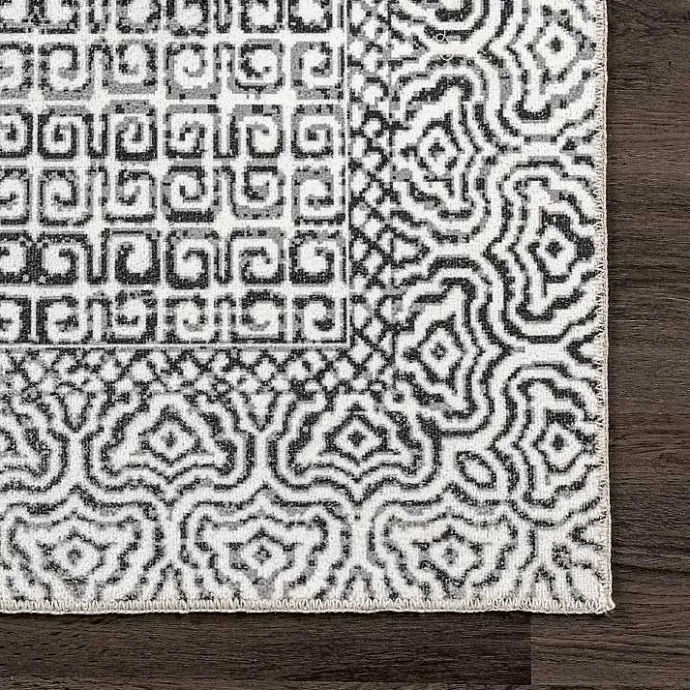 Clearance Kirklands Home Gray Abstract Pattern Washable Area Rug, 3x5