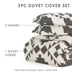 Hot Kirklands Home Gray Adobe Diamond 2-pc. Twin Duvet Cover Set