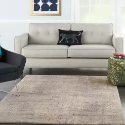 Hot Kirklands Home Gray and Beige Tally Textured Area Rug, 5x7