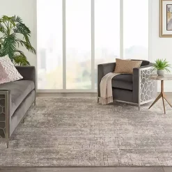 Sale Kirklands Home Gray and Beige Tally Textured Area Rug, 7x9