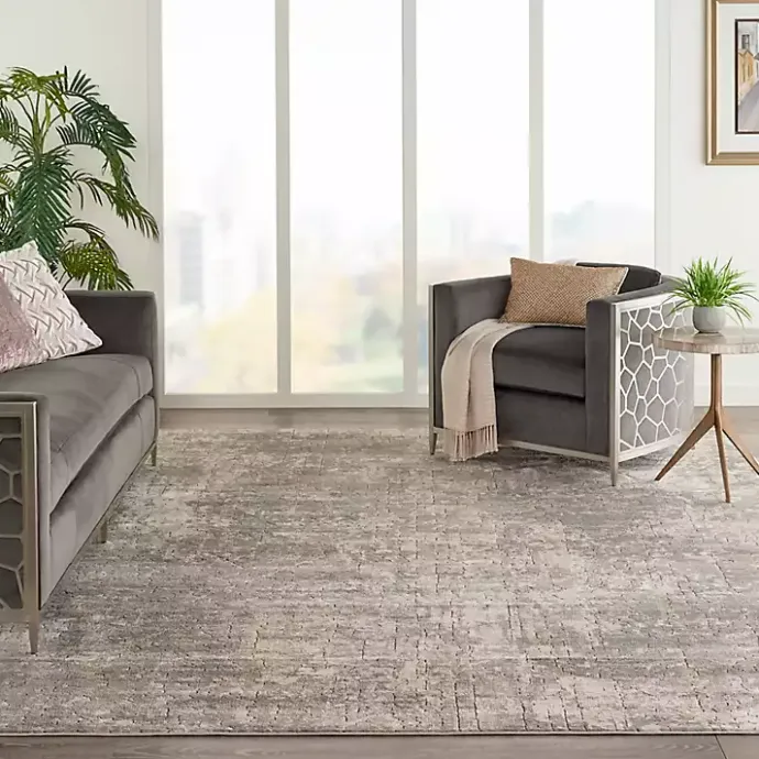 Sale Kirklands Home Gray and Beige Tally Textured Area Rug, 7x9