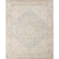 Best Kirklands Home Gray and Beige Vintage Medallion Area Rug, 5x7