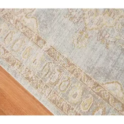 Best Kirklands Home Gray and Beige Vintage Medallion Area Rug, 5x7