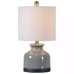 Clearance Kirklands Home Gray and Black Ceramic Table Lamp, Set of 2 White