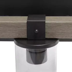 Discount Kirklands Home and Black Glass Shade Vanity Light Gray
