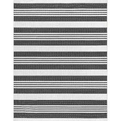 Online Kirklands Home Gray and Black Striped Washable Area Rug, 5x8