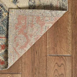 Sale Kirklands Home Gray and Blue Traditional Medallion Area Rug, 8x10