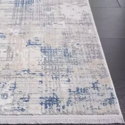 New Kirklands Home Gray and Blue Whisper Abstract Runner, 2x8
