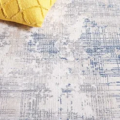 New Kirklands Home Gray and Blue Whisper Abstract Runner, 2x8