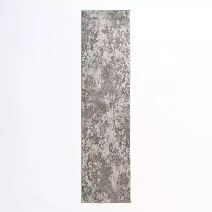 Outlet Kirklands Home Gray and Cream Wray Modern Runner, 2x8