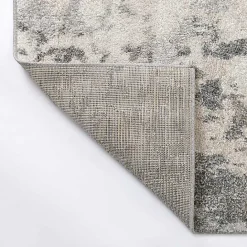 Clearance Kirklands Home Gray and Cream Wray Modern Area Rug, 5x8