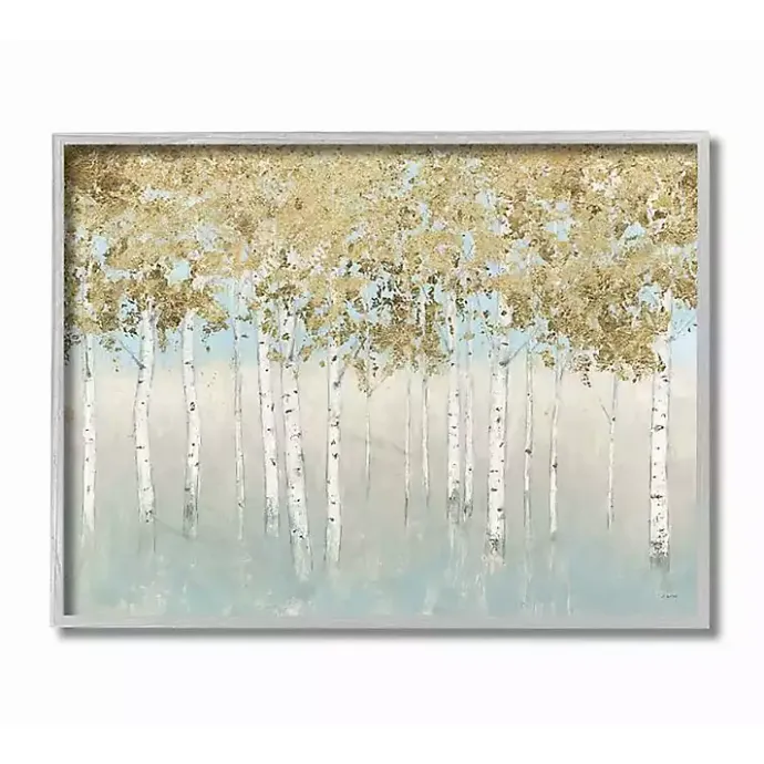 Sale Kirklands Home Gray and Gold Tree Framed Art Print