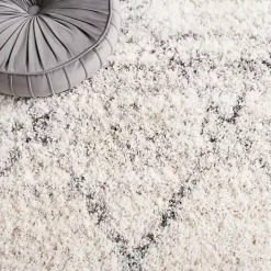 Discount Kirklands Home Gray and Ivory Fontana Shag Area Rug, 5x7