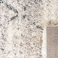 Hot Kirklands Home Gray and Ivory Fontana Shag Area Rug, 6x6