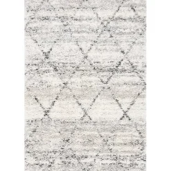 Kirklands Home Gray and Ivory Fontana Shag Area Rug, 8x10