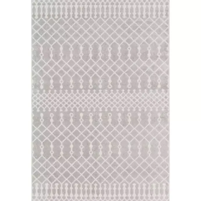 Hot Kirklands Home Gray and Ivory Moroccan Trellis Area Rug, 3x5