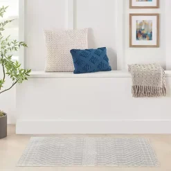 Hot Kirklands Home Gray and Ivory Moroccan Trellis Area Rug, 3x5