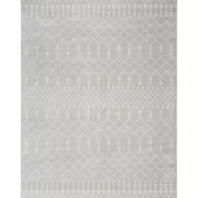 Sale Kirklands Home Gray and Ivory Moroccan Trellis Area Rug, 9x12