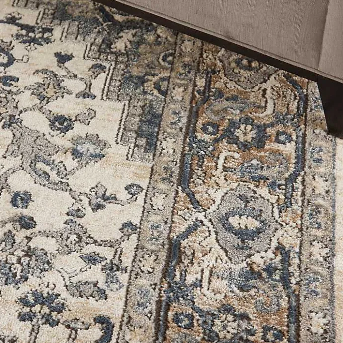 New Kirklands Home and Ivory Nadia Medallion Area Rug, 5x7 Gray