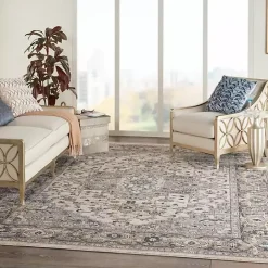 Discount Kirklands Home and Ivory Nadia Medallion Area Rug, 7x9 Gray