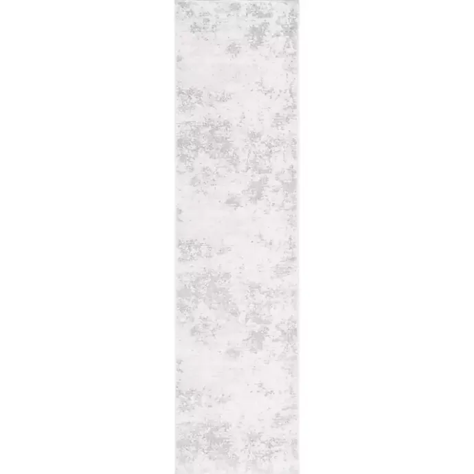 Online Kirklands Home Gray and Ivory Whisper Abstract Runner, 2x8