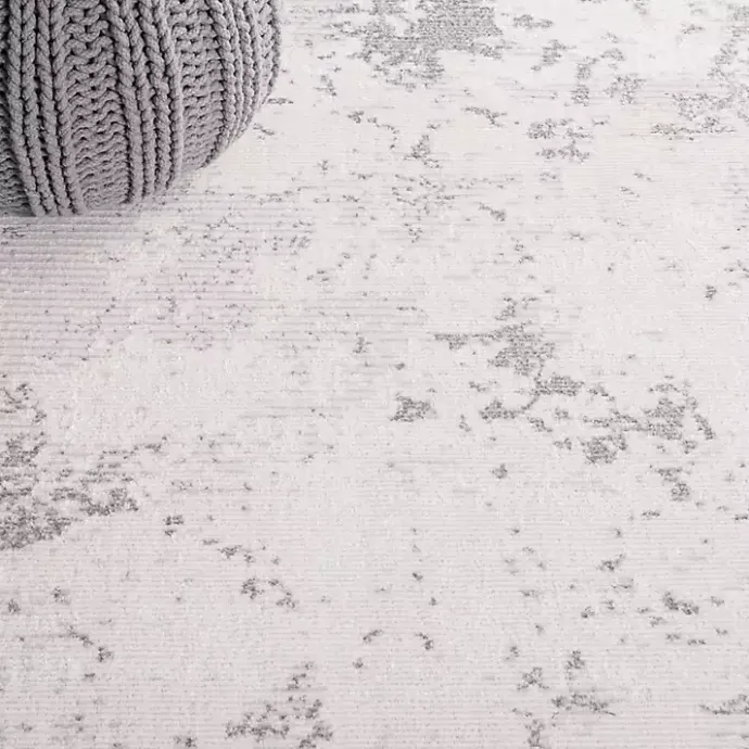 Online Kirklands Home Gray and Ivory Whisper Abstract Runner, 2x8