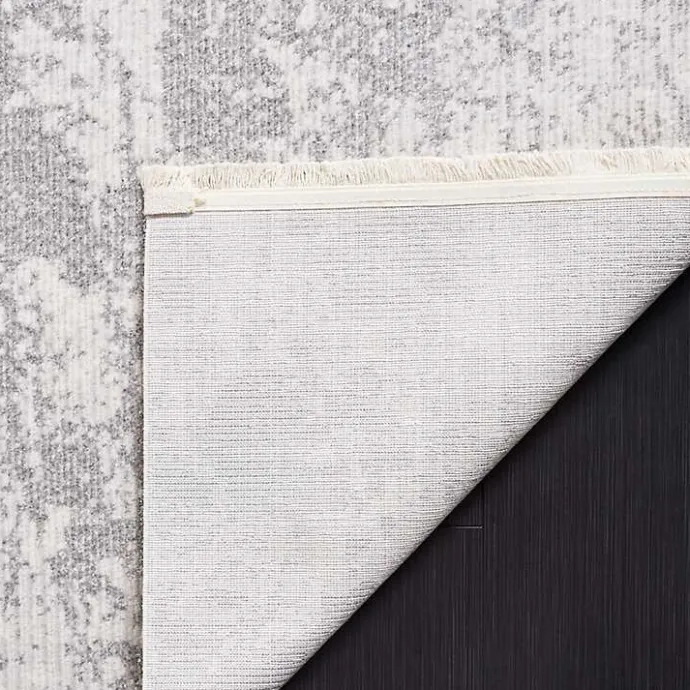 Online Kirklands Home Gray and Ivory Whisper Abstract Runner, 2x8