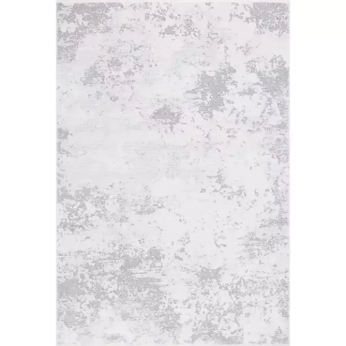 Sale Kirklands Home Gray and Ivory Whisper Abstract Area Rug, 5x7
