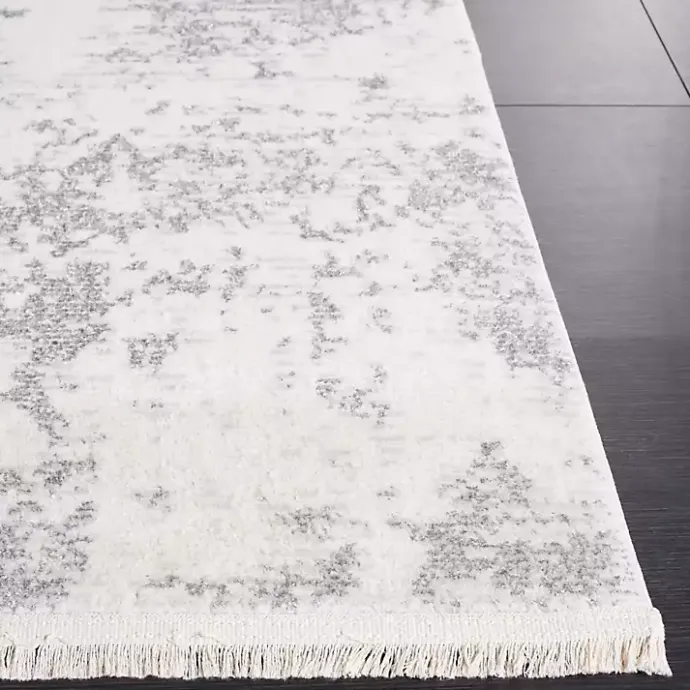 Sale Kirklands Home Gray and Ivory Whisper Abstract Area Rug, 5x7