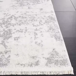 Best Kirklands Home Gray and Ivory Whisper Abstract Area Rug, 6x6