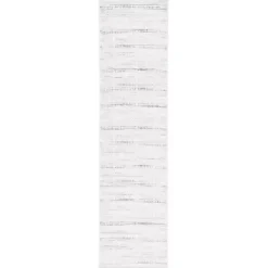 Sale Kirklands Home Gray and Ivory Whisper Striated Runner, 2x8