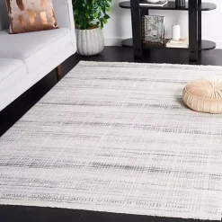 Clearance Kirklands Home Gray and Ivory Whisper Striated Area Rug, 5x7