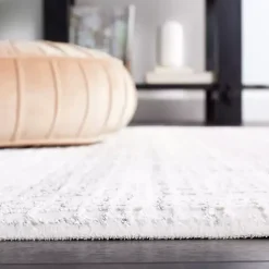 Clearance Kirklands Home Gray and Ivory Whisper Striated Area Rug, 5x7