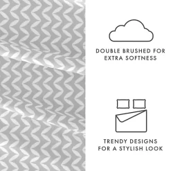 Best Kirklands Home Gray and White Chevron 3-pc. Twin Sheet Set